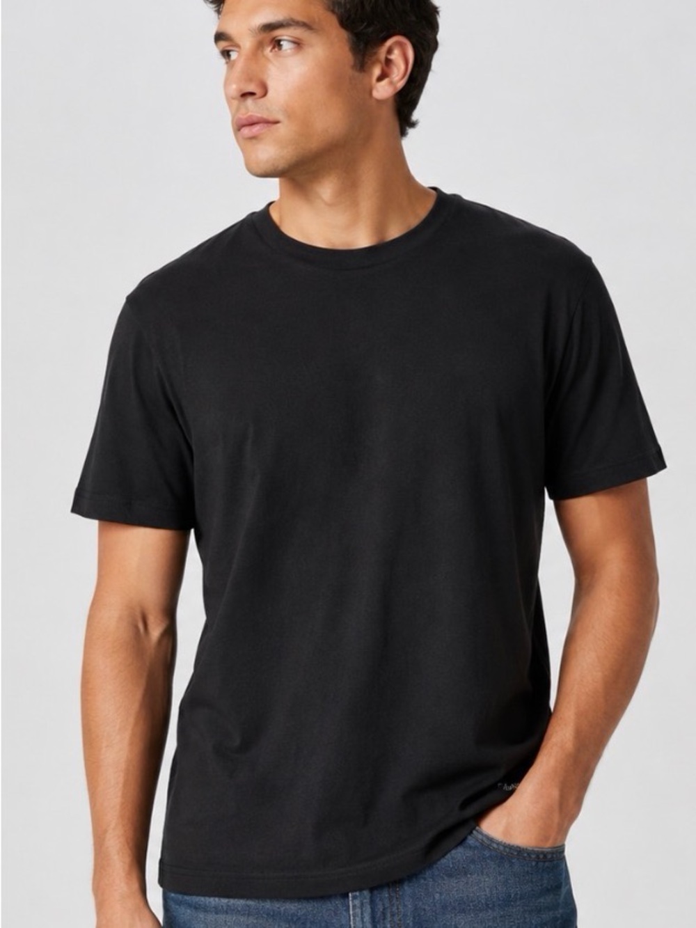 Calvin Klein Men’s Black Classic Fit Crewneck Logo T-Shirt Tee Size L NWT